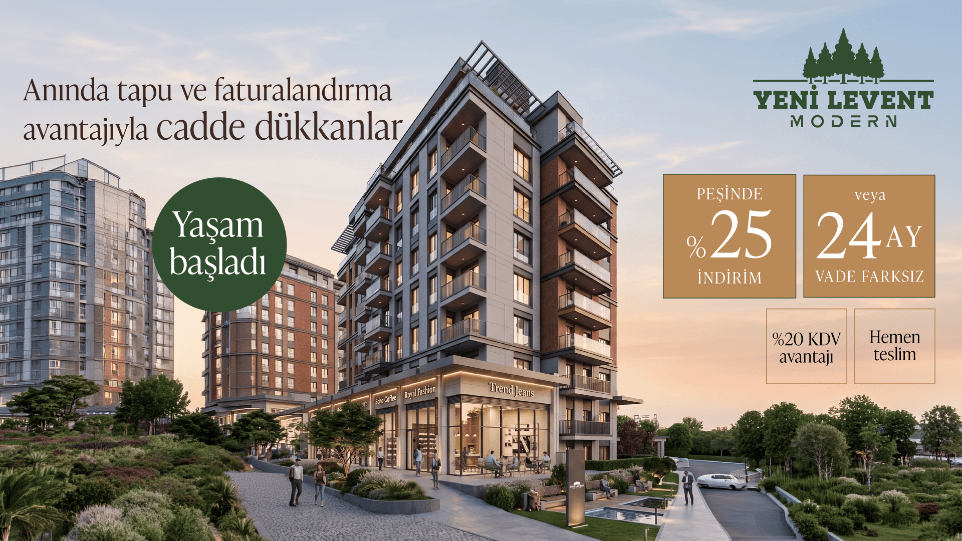 Yeni Levent Modern'de, doğanın kalbinde yükselen ayrıcalıklı yaşam alanları sizi bekliyor.